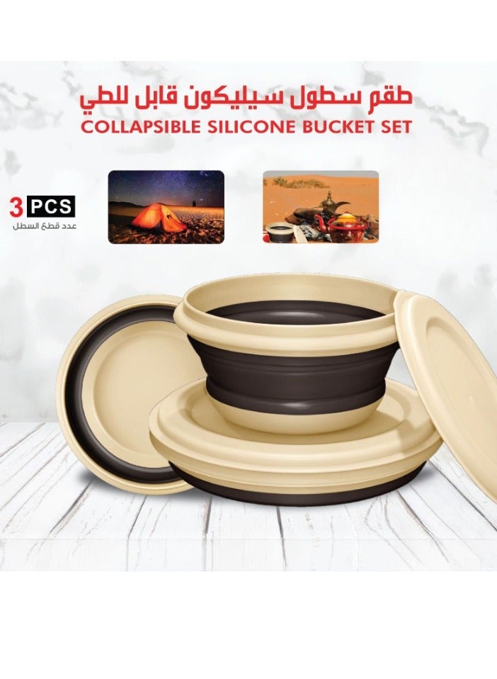 Generic Foldable Silicone Bucket Set 