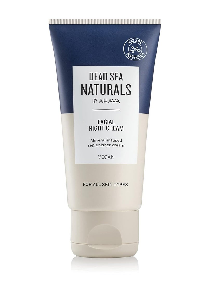 Dead Sea Dead Sea Naturals Facial Night Cream - Calming cream for face & neck, moisturizes, nourishes skin overnight, helps strengthen against daily aggressions, with exclusive Dead Sea Minerals, 1.7 Fl.Oz 