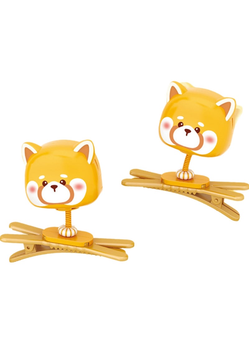 Yellow Bear Hairpin, Diy Assembly Building Block Hairpin Little Girl Cartoon Hair Accessories, Suitable For Teenagers And Children - Image 1