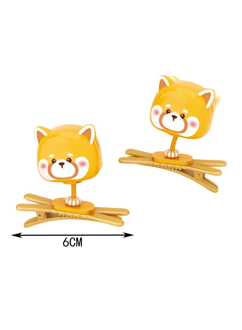 Yellow Bear Hairpin, Diy Assembly Building Block Hairpin Little Girl Cartoon Hair Accessories, Suitable For Teenagers And Children - Image 2