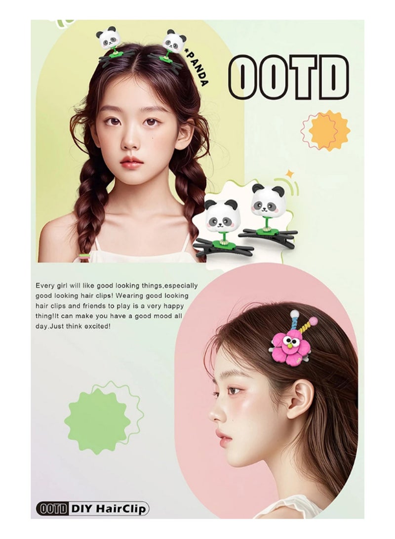Yellow Bear Hairpin, Diy Assembly Building Block Hairpin Little Girl Cartoon Hair Accessories, Suitable For Teenagers And Children - Image 3