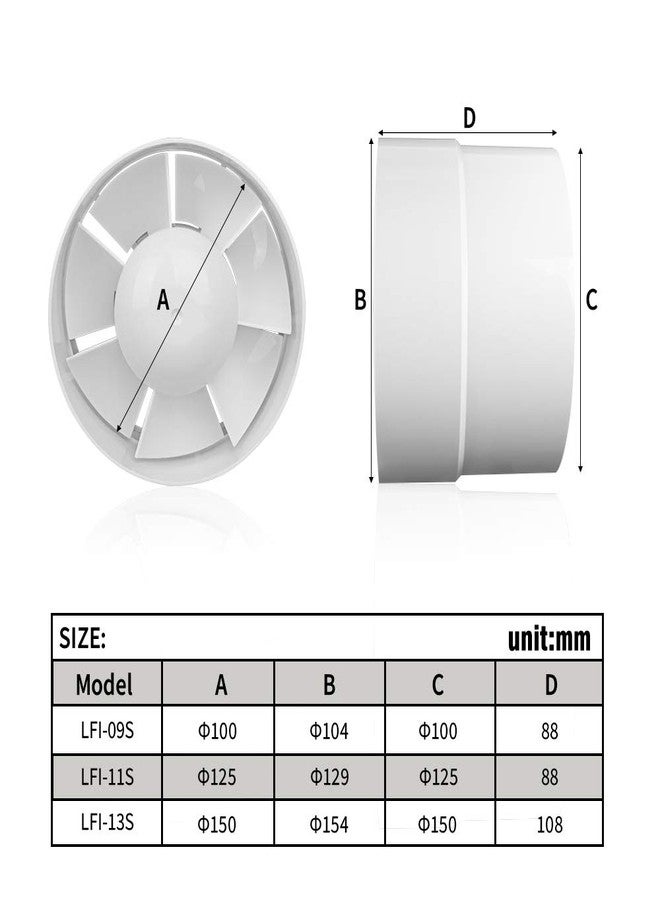 SAILFLO 4 Inch Inline Duct Fan 110V 12W for Bathroom Vent Room Basement Greenhouse Attic Kitchen (4"/100mm) - Image 5