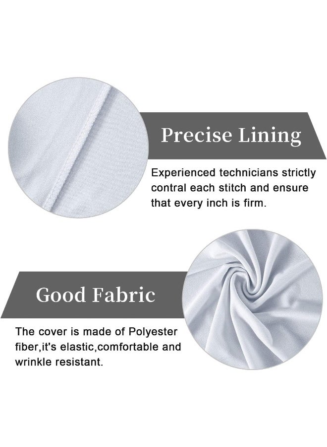 MOMENT [1.8م / 6أقدام] غطاء طاولة سبانديكس، غطاء طاولة مستطيل 6 أقدام، غطاء طاولة مناسب للأحزاب، المعارض التجارية، حفلات الزفاف والفعاليات من جميع الأنواع [اللون: أبيض] - Image 2