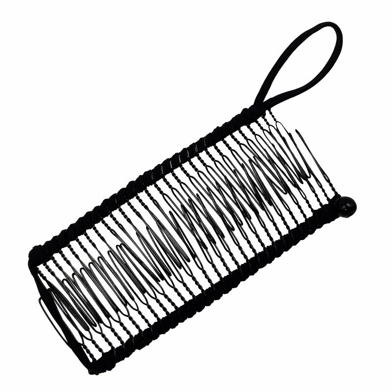 Banana Hair Clip 40-Teeth Red - Stretchy Double Comb Design Gentle Secure Hold Ponytail Holder for Women Girls at Home Office School Wedding Parties - Image 4