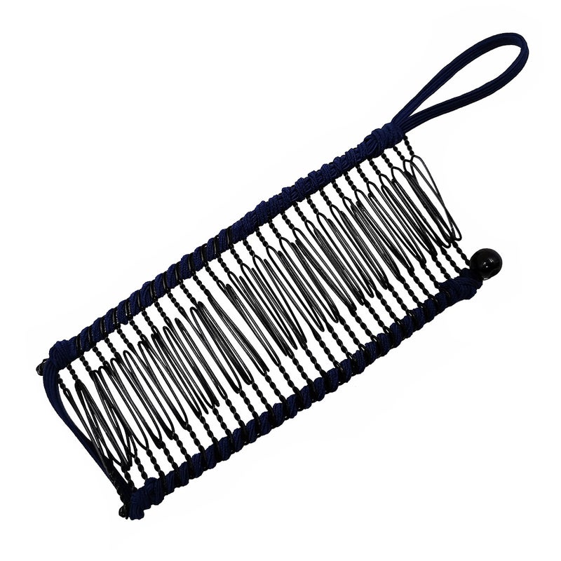 Banana Hair Clip 40-Teeth Red - Stretchy Double Comb Design Gentle Secure Hold Ponytail Holder for Women Girls at Home Office School Wedding Parties - Image 2