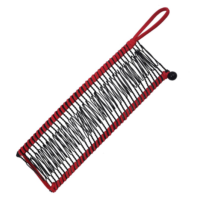 Banana Hair Clip 40-Teeth Red - Stretchy Double Comb Design Gentle Secure Hold Ponytail Holder for Women Girls at Home Office School Wedding Parties - Image 1