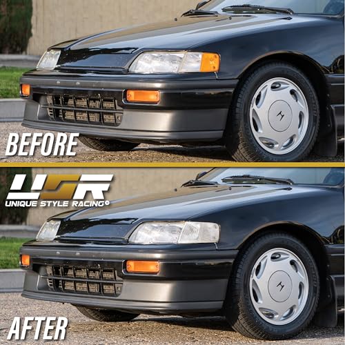 USR UNIQUE STYLE RACING USR DEPO 88-89 CRX Corner Lights - Front Cornering Parking Turn Signal Lamp Set (Left + Right) Compatible with 1988-1989 Honda CR-X DX HF Si (All Clear Lens) - Image 4