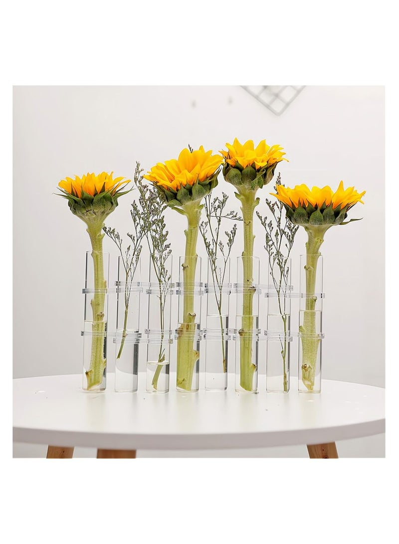 Y&D Test Tube Vase, Glass Flower Vases Hydroponic Vase Desktop Plant Terrarium Planter 18x3CM - Image 2