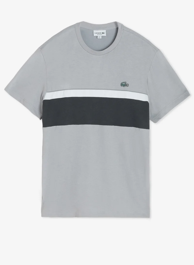 LACOSTE Regular Fit Colorblock Cotton T-Shirt