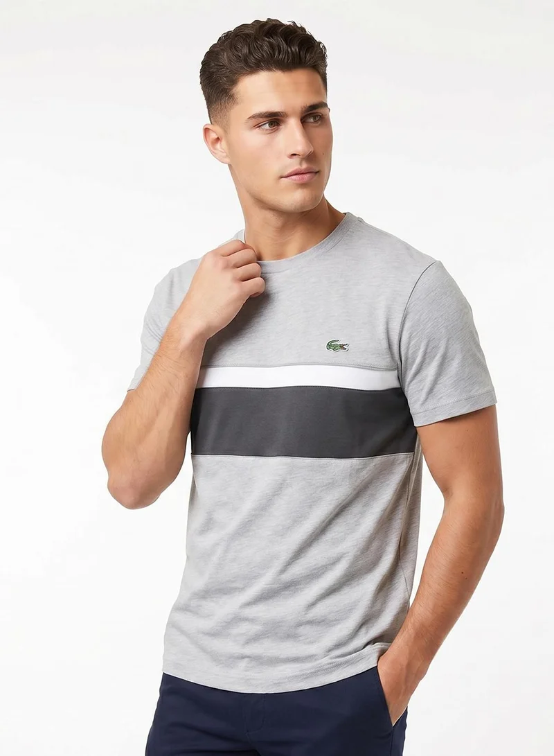 LACOSTE Regular Fit Colorblock Cotton T-Shirt
