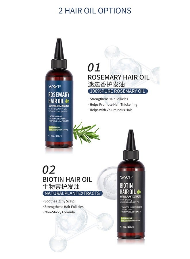 Rosemary Hair care oil,For Hair Growth Infused | Hair Strengthening Treatment | Nourishing & Volumizing | Non GMO | 100% Pure Rosemary Oil,With Rosemary oil,Vitamin E & Argan oil 6.4 fl oz -Pack of 1 - Image 3