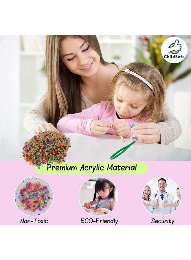 SYGA Beads for Kids Crafts Children's Jewelry Making Kit DIY Bracelets Necklace Hairband and Rings Craft Kits Birthday for 4, 5, 6, 7-Year-Old Little Girls-Multicolor (Round Design 6) - Image 5