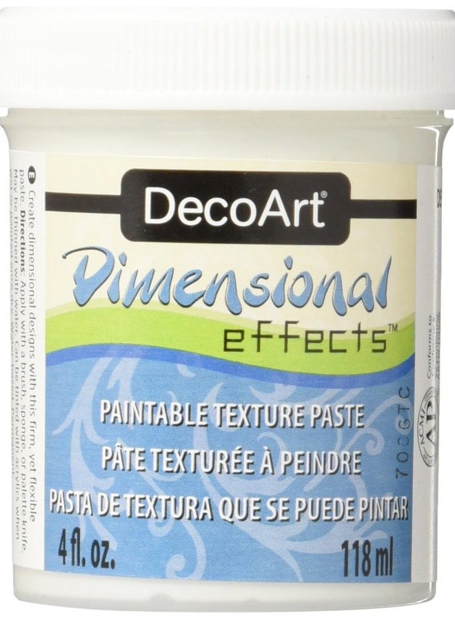 Deco Art Dimensional Effects Texture Paste 4oz Carded-White, Other, Multicoloured, 5.08 x 13.97 x 18.41 cm