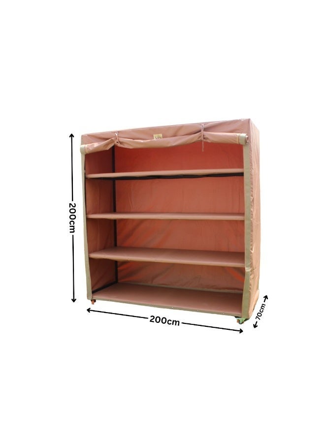 تيتاس خزانة تخزين قابلة للطي  سعة كبيرة 200×200×70 سم، متينة وعملية، منظم ملابس بجودة عالية للاستخدام في المنزل، غرفة النوم، المكتب والخارجية دولاب - Image 3