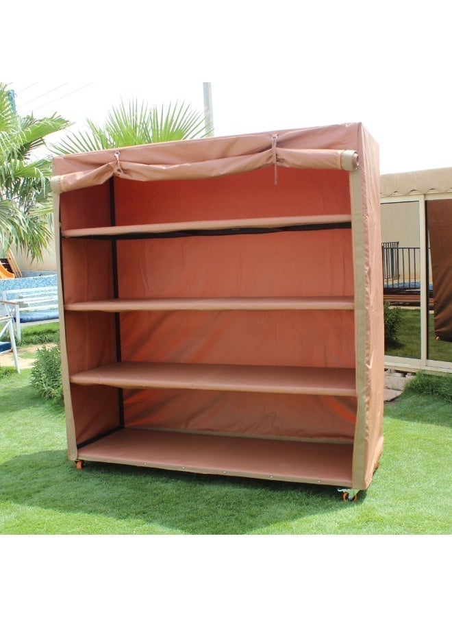 تيتاس خزانة تخزين قابلة للطي  سعة كبيرة 200×200×70 سم، متينة وعملية، منظم ملابس بجودة عالية للاستخدام في المنزل، غرفة النوم، المكتب والخارجية دولاب - Image 2