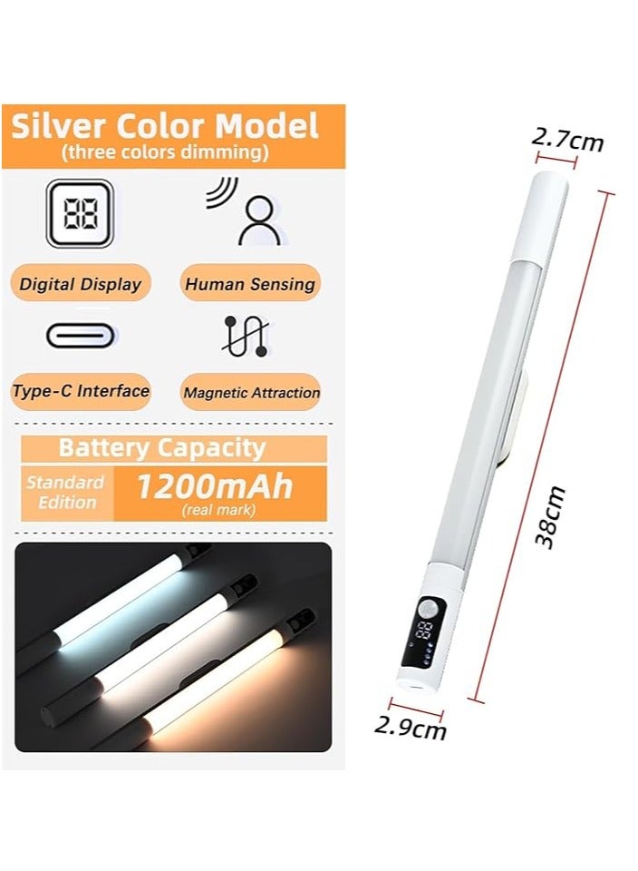 عام مصباح درج LED مع مستشعر حركة 1200mAh بطارية قابلة للإزالة وقابل للضبط للحمام، الغرفة، الدرج والسلالم، 2 قطعة. - Image 4