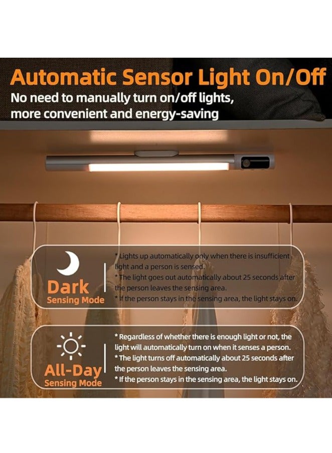 عام مصباح درج LED مع مستشعر حركة 1200mAh بطارية قابلة للإزالة وقابل للضبط للحمام، الغرفة، الدرج والسلالم، 2 قطعة. - Image 5