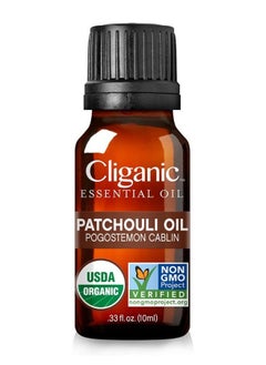 Cliganic Organic Patchouli Essential Oil 10ml, 100% Pure Natural Undiluted, For Aromatherapy  - Image 1