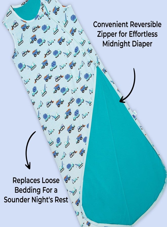 Posh Peanut Construction Cars - .5 Tog Sleeveless Sleep Bag - 0-6 months - Image 3