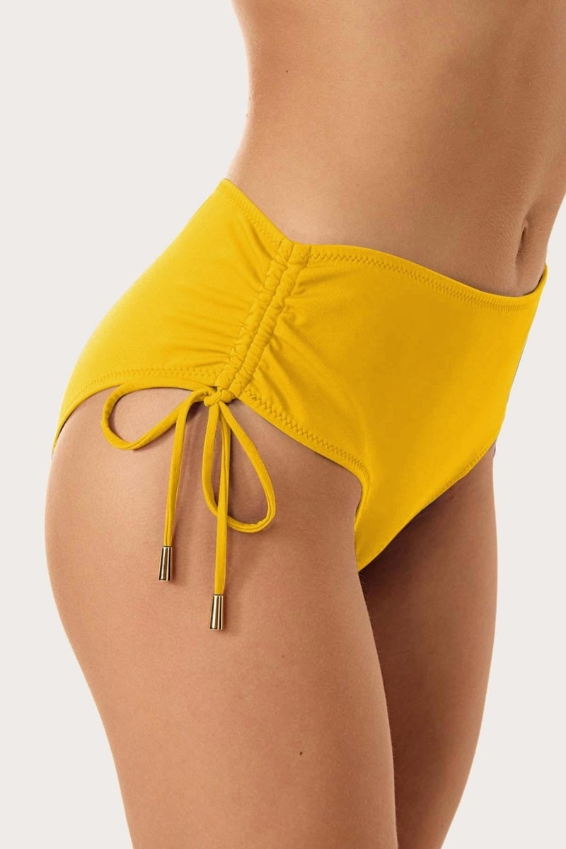 Ayyıldız 63059 Yellow High Waist Bikini Bottom  - Image 3