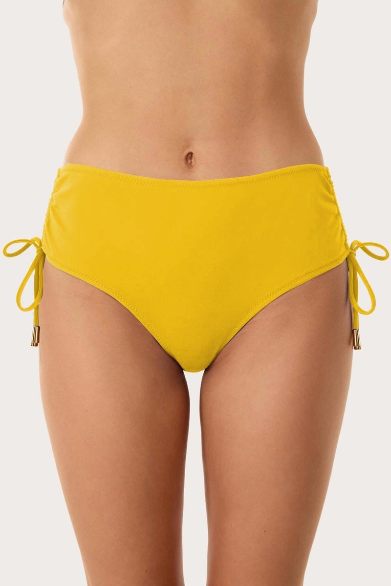 Ayyıldız 63059 Yellow High Waist Bikini Bottom  - Image 1