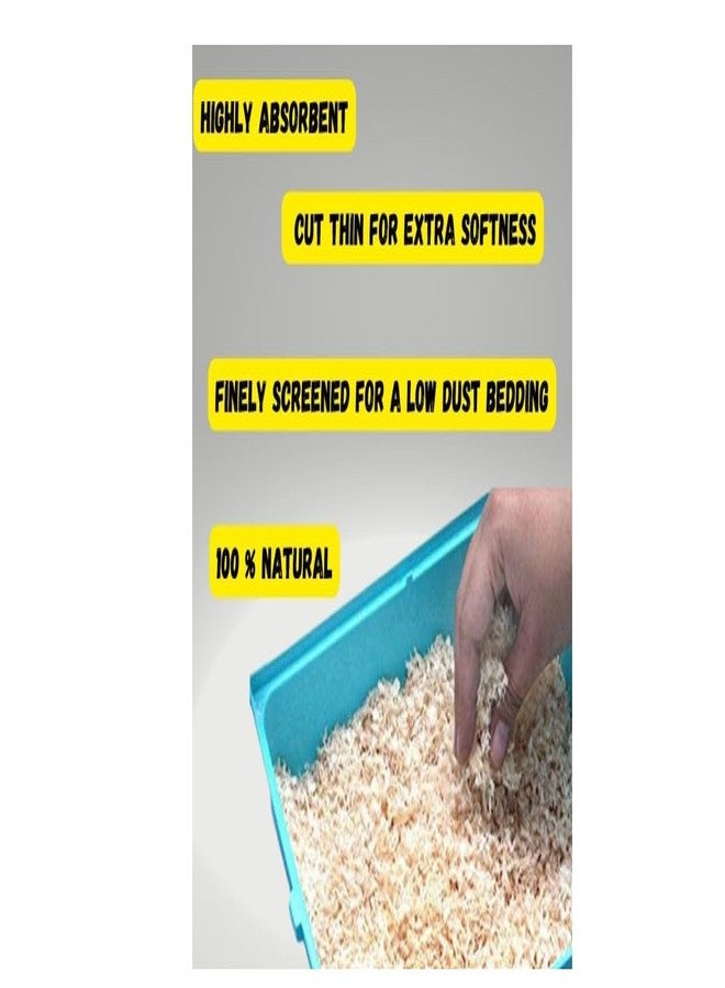 Ormango نشارة خشب الصنوبر الخالية من الغبار من أورمانجو - 1 كجم، مادة فراش وأعشاش للحيوانات الصغيرة مثل الهامستر والأرانب وخنازير غينيا والطيور والفئران والشنشيلات والزواحف وغيرها، 1 كجم، رقائق/نشارة خشب - Image 2