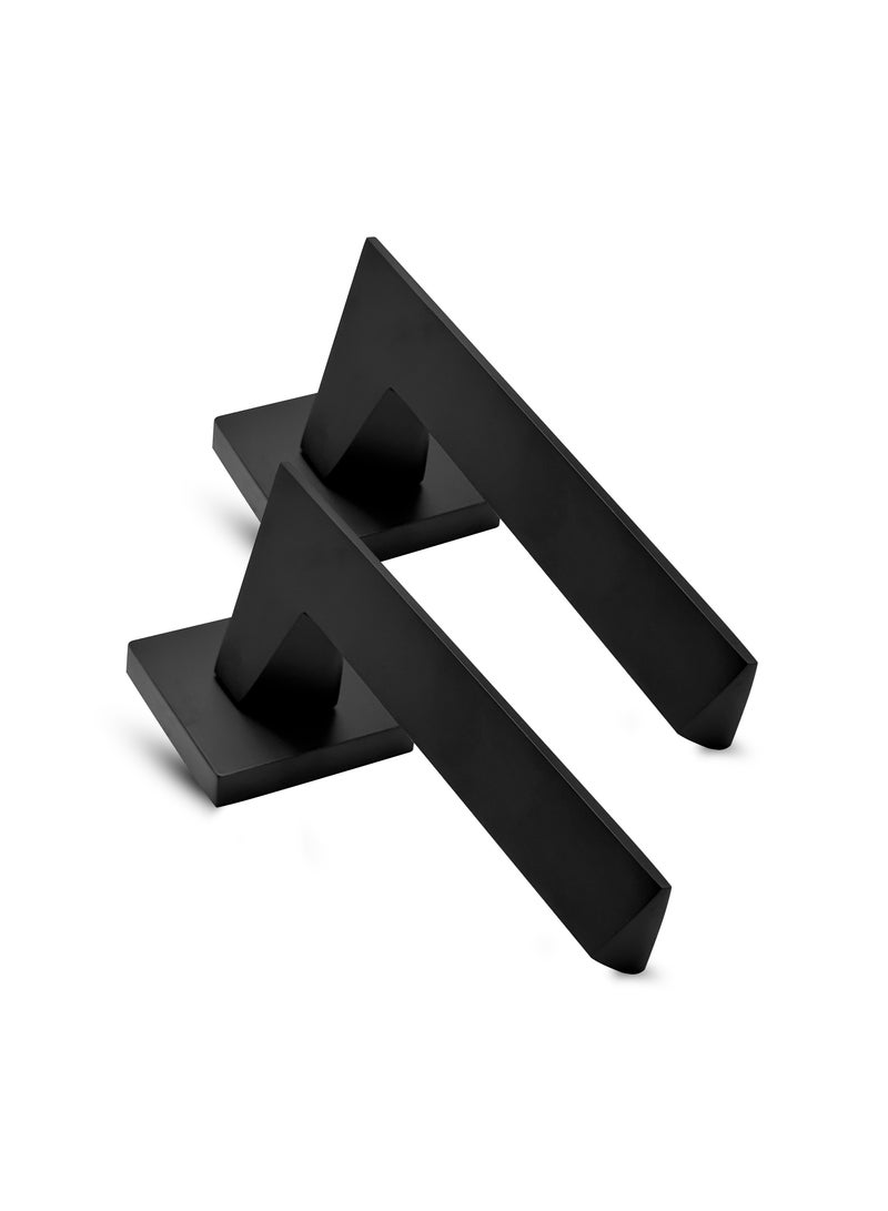 CINCINNO Vitae Premium Anti-Rust Aluminium Door Handle Pair – Durable & Stylish for Home & Office, UV Protection, 2-Year Color & 5-Year Mechanical Warranty, Salt Spray Tested (Matt Black) - Image 1