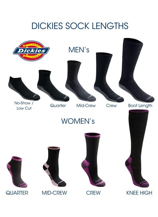 Dickies Dickies Men's Dri-Tech Moisture Control Boot-Length Socks, 6 & 12 Pairs, Sizes L-XL, Black (6 Pairs), Large  - Image 4