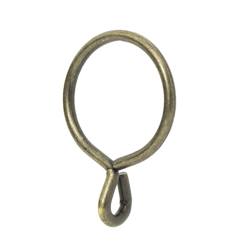 Ivilon Drapery Eyelet Curtain Rings - 1.7" Ring for Curtain Hook Pins, Set of 14 - Antique Brass - Image 1