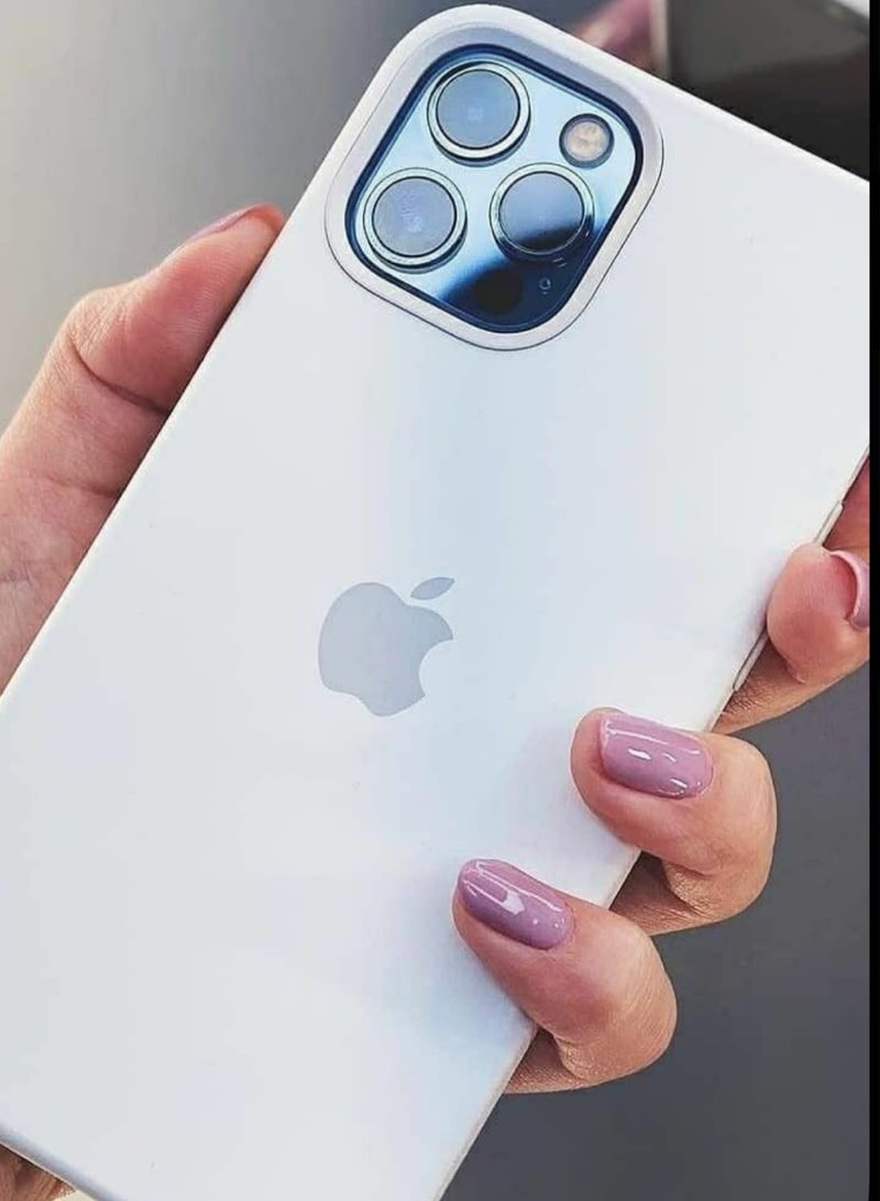 Silicone Case for iPhone 13 Pro Max – Soft-Touch Shockproof Slim Protective Cover with Soft Inner Lining, Camera Protection & Anti-Slip Grip -White - Image 2