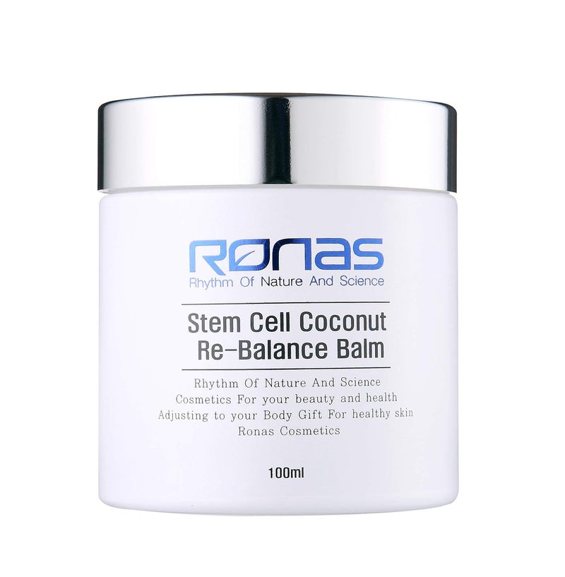 Ronas Stem Cell Coconut Rebalance Balm Anti Aging Cream Face Neck Moistureizer for Women Coconet oil Soothing and Powerful moisturization Shea butter Deep softening Korean Skin Care 33fl oz