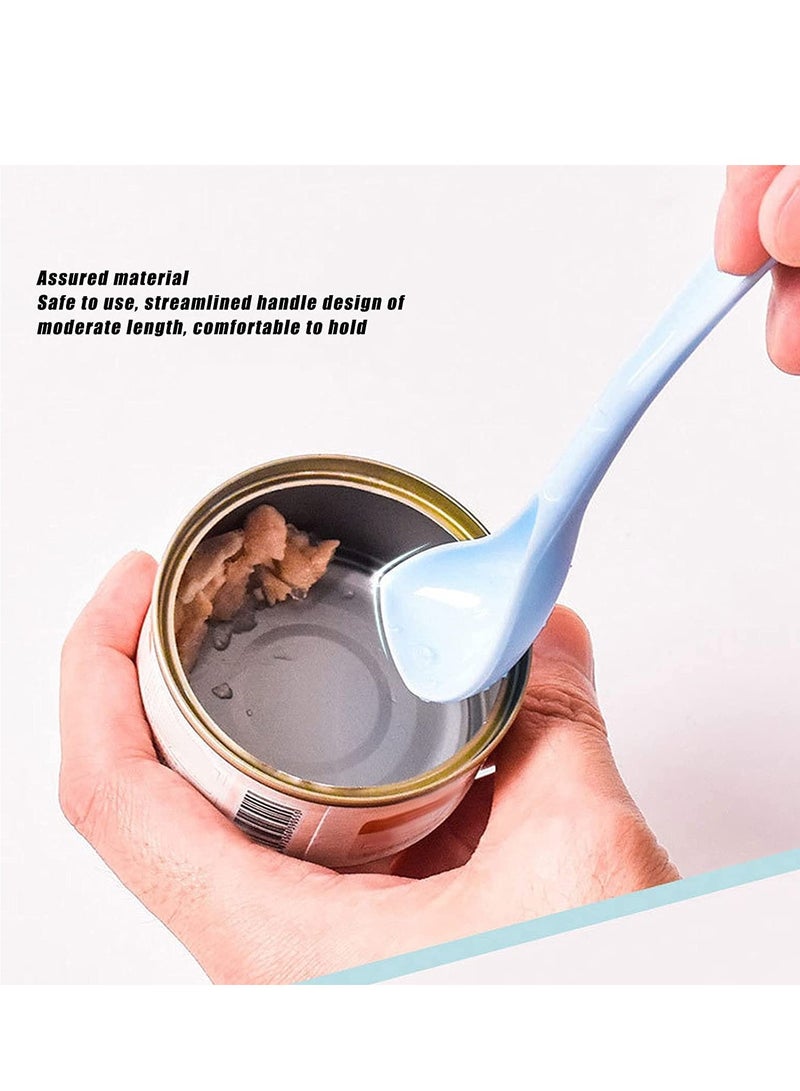 Pet Food Can Lids and Spoons Universal BPA Free Silicone Can Lids Covers for Dog and Cat Food One Can Cap Fit Most Standard Size Canned Dog Cat Food (Blue) - Image 4