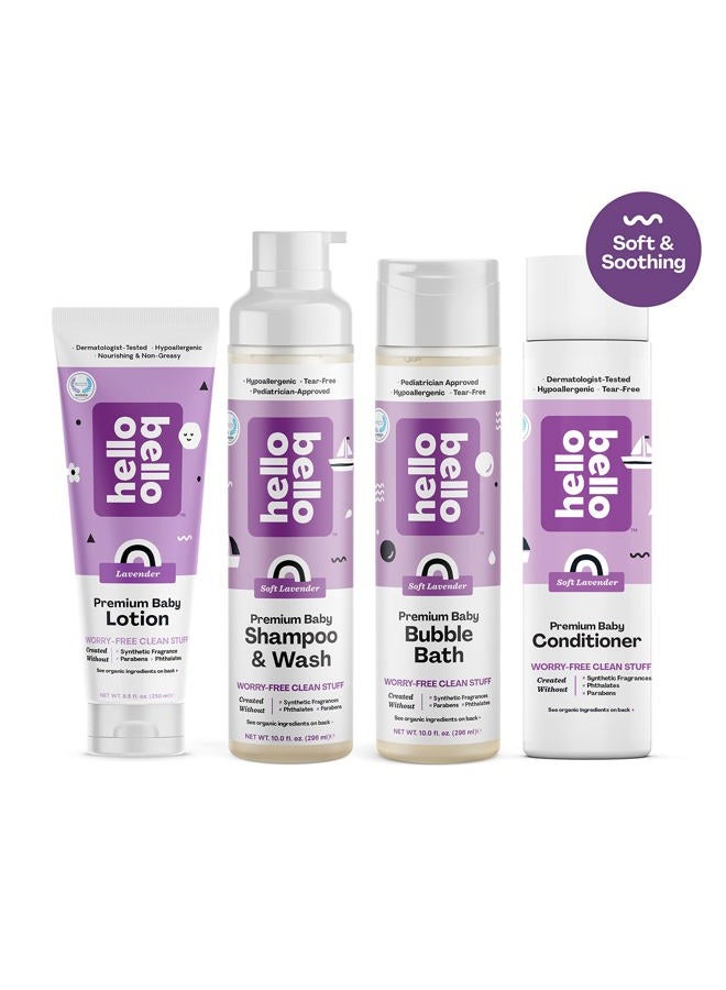 Hello Bello Soft Lavender Conditioner | Hypoallergenic, pH-Balanced & Dermatologist-Tested, Plant Based Formula for Babies and Kids | 10 FL Oz - Image 4