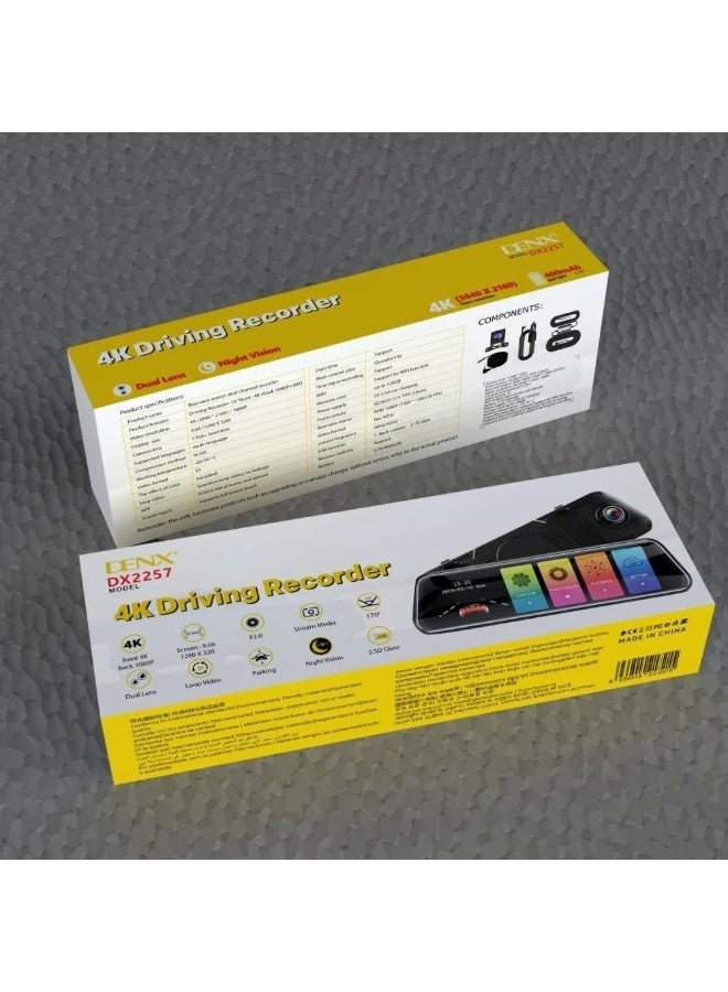 Denx Dash Cam Fron And Rear 4K 1080P Night Vision Multi-Function Smart Car Camera Recorder For Smart Car - Image 2