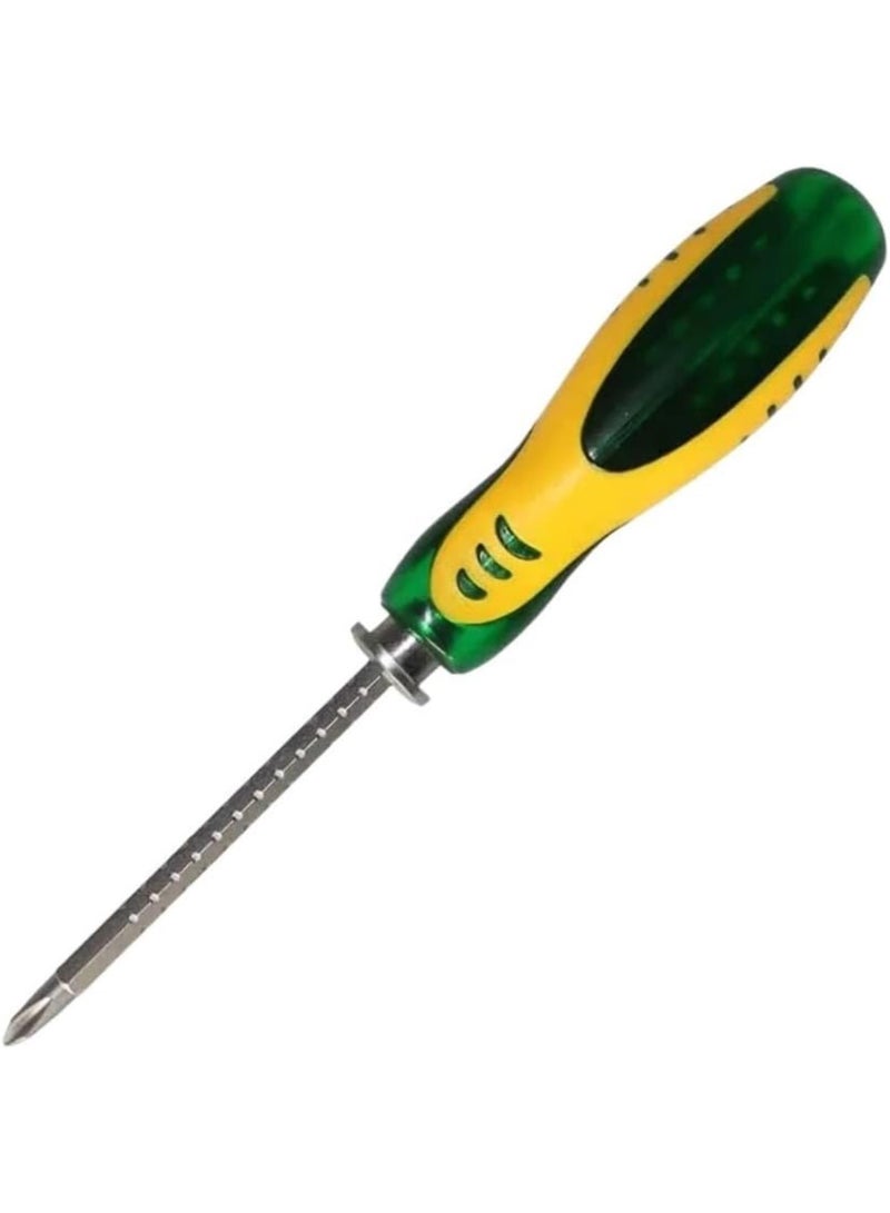 GGOOT Dual-use Slotted Cross Screwdriver Magnetic Screwdriver Removable Slotted Head Screw Driver Hardware Hand Tool 