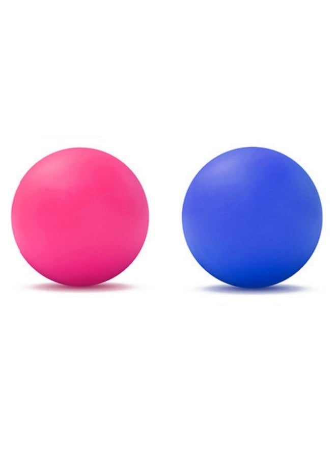 General Massage Lacrosse Balls for Myofascial Release, Trigger Point Therapy, Muscle Knots, and Yoga Therapy. Set of 2 Firm Balls (Blue and Red)  - Image 1