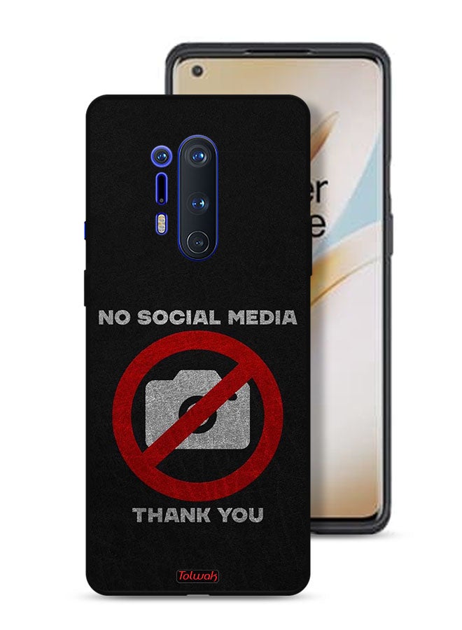 Tolwak OnePlus 8 Pro Protective Case Cover No Social Media Thank You - Image 1