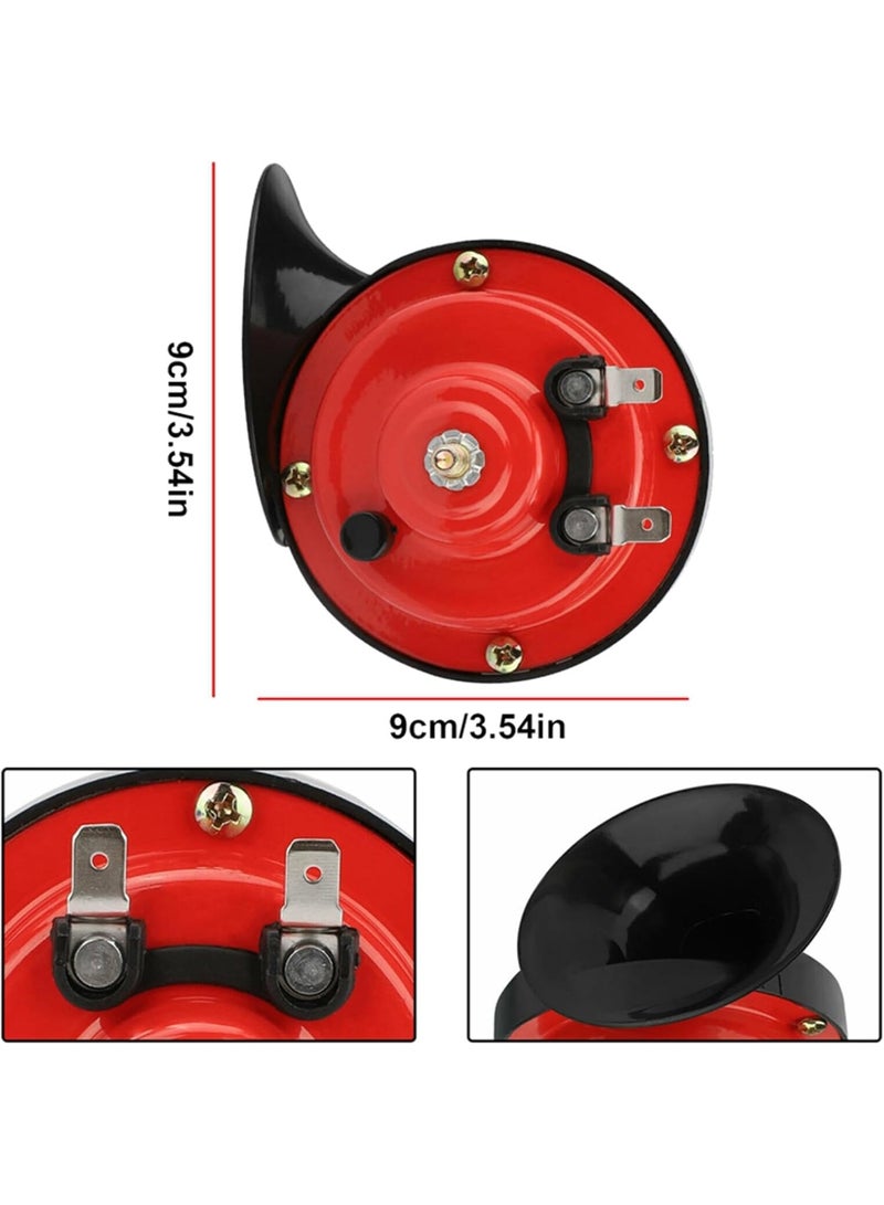 AIWANTO Super Loud Car Air Horn Set with Remote & Battery – 300dB Electric Snail Horn for Cars, Trucks, Motorcycles & Boats, Waterproof, Universal, Pack of 2 (Red, 12V) - Image 4