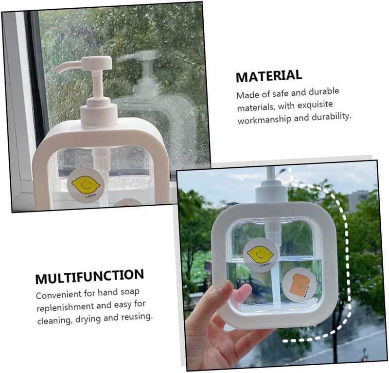 Apidian Empty Bottle Soap Dispenser for Bathroom Kitchen Large-Capacity Dispensing Bottled Hand Soap Dish Soap Shower Gel Shampoo Washing Powder Replacement Empty Bottle - Image 5