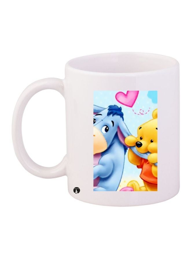 RYN Winnie The Pooh Printed Coffee Mug White/Blue/Yellow 11ounce