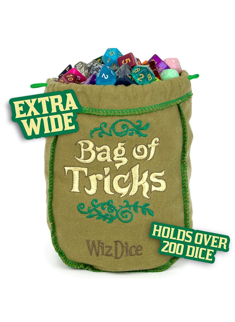 Wiz Dice Wiz Dice DND Dice Set - 140 Pieces Total (20 Sets of 7 Dice in Unique Colors) & Storage D&D Dice Bag-Polyhedral Role Playing Dice - Perfect DND Accessories for TTRPG Dice Games - Bag of Tricks  - Image 3
