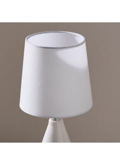 Home Box مصباح طاولة سيراميك سيجا مع منفذ طاقة يو اس بي و3 ألوان للضوء 14 x 35 x 14 سم  - Image 5
