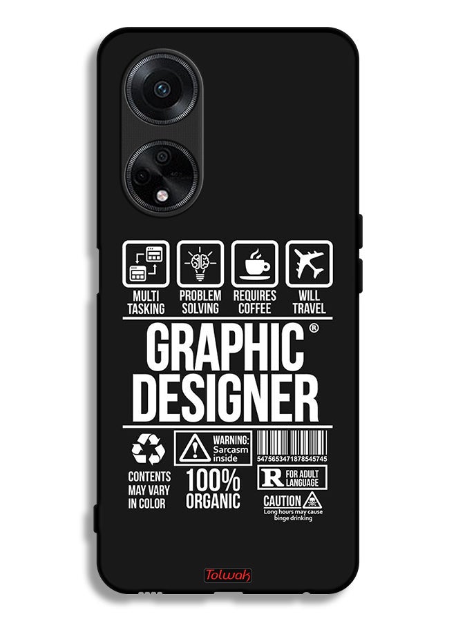 Tolwak Oppo A98 5G Protective Case Cover Graphic Designer Sticker - Image 1