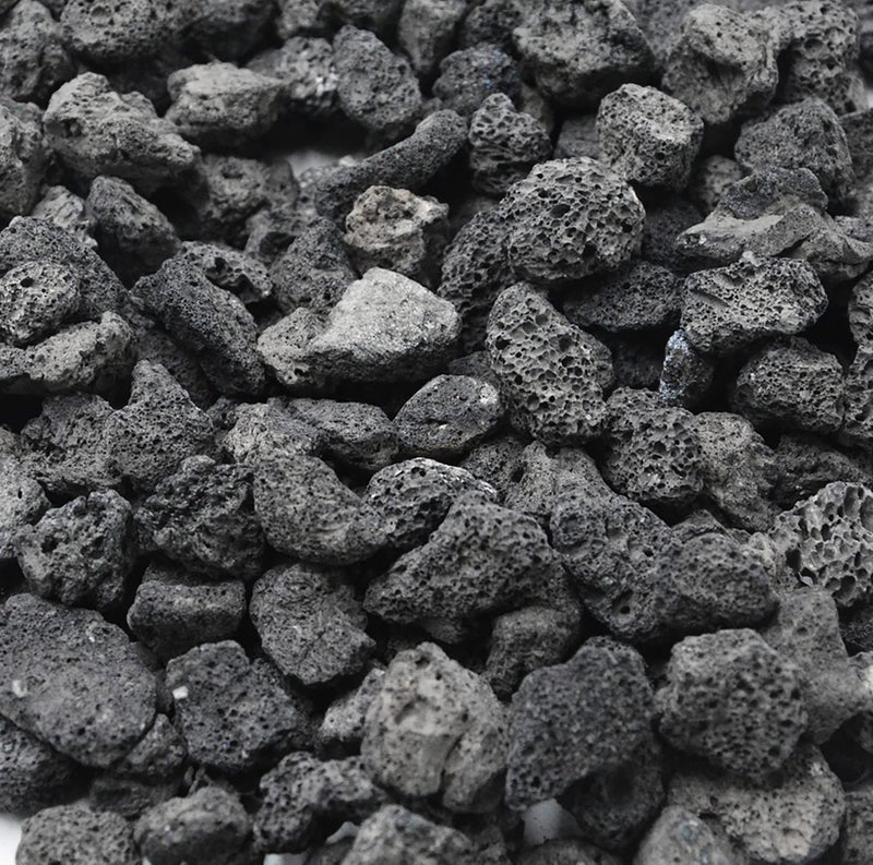 Skyflame Skyflame 38 to 34 Natural Stones Lava Rock Granules for Gas Fire Pit  Fireplace  Gas Log Set  Garden Landscaping Decoration  Cultivation of Potted Plants  Indoor Outdoor Use 5lb Bag 