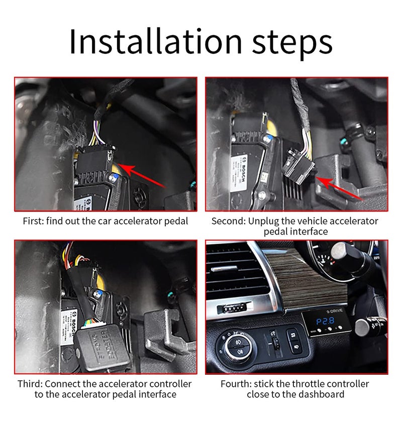 Qagea Throttle Response Controller 9 Drive Modes Smart Electronic Racing Accelerator Compatible with Toyota Tacoma FJ Cruiser 4Runner Hilux Prius Fortuner Innova Prado - Image 5