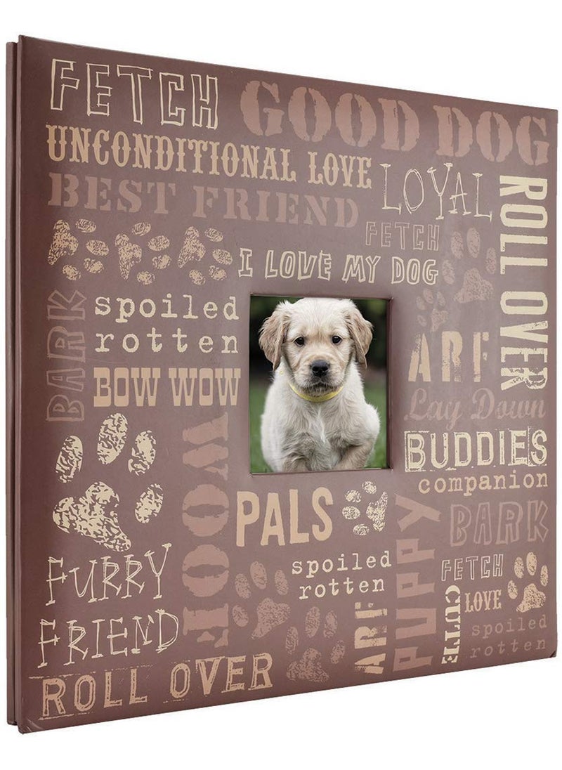 MCS MCS Expandable 10Page Pet Scrapbook Album with Photo Opening Cover and 12 x 12 Inch Pages 135 x 125 Inch Dog 