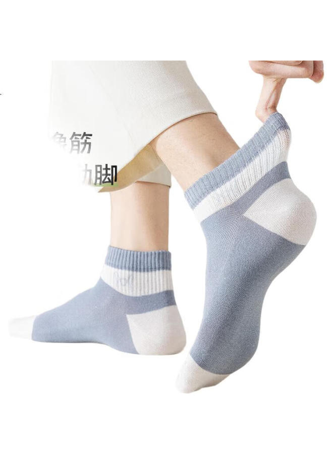 MIIOW Maoren Men'S Socks, Casual Contrasting Color Sports Ankle Socks, 100% Pure Cotton, Breathable, Comfortable, Anti-Slip Heel, Men'S Socks, 5 Pairs - Image 3