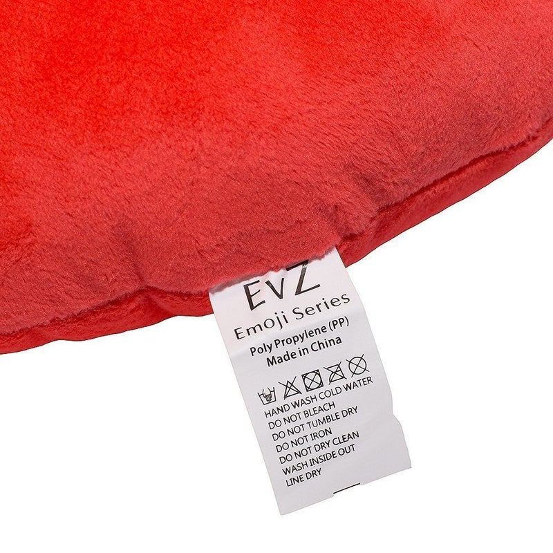 EvZ Emoji Rage Face Emoticon Cushion Stuffed Plush Soft Pillow, 32cm, Red - Image 2