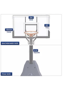 Generic ZY-029B Official 54” Portable Basketball Hoop With Polycarbonate Backboard  - Image 3