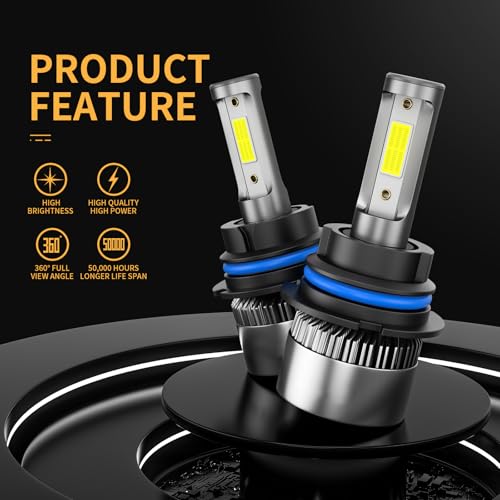 WisonDap 𝟫𝟢𝟢𝟦/𝖧𝖡𝟣 6500K Cool White, 60000LM 900% Brighter, Backup Plug & Play IP68 Waterproof Replacement with 2pcs 194 168 T10 2825 Bulb for Interior Off-Road Lights - Image 2